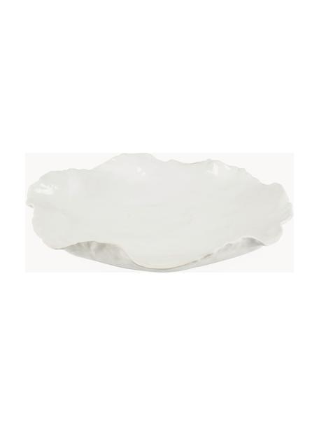 Ručne vyrobená servírovacia misa Claire, Keramika, Biela, Ø 41 x V 8 cm