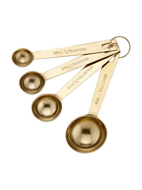 Set de cucharas medidoras Lawson, 4 pzas., Acero inoxidable galvanizado, Dorado, Set de diferentes tamaños