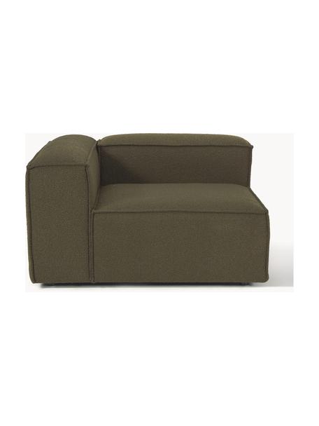 Rohový modul pohovky z bouclé Lennon, Bouclé olivovozelená, Š 119 x H 119 cm, ľavé rohové prevedenie