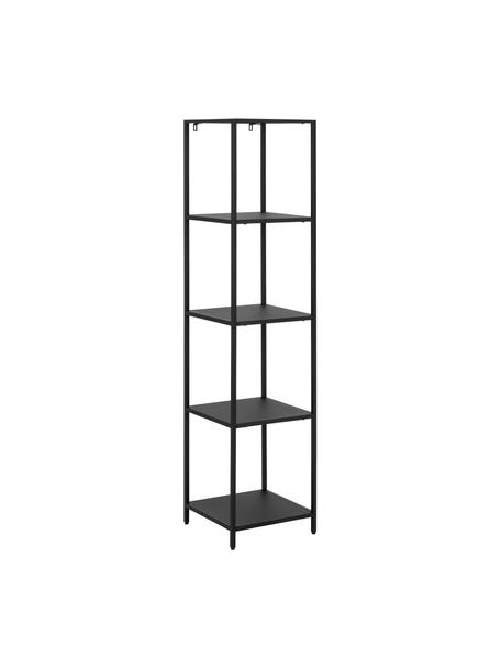 Metalen wandrek Neptun, Gepoedercoat metaal, Zwart, B 35 cm x H 146 cm