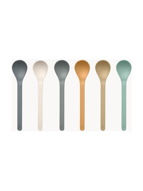 Löffel-Set Erin, 6-tlg., Kunststoff, Blautöne, Beigetöne, B 3 x L 15 cm