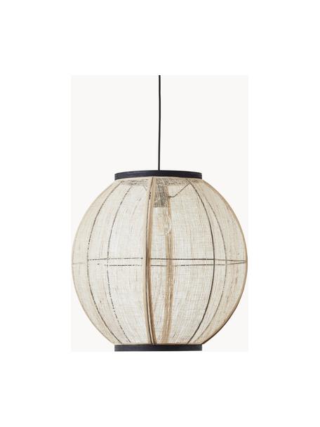 Lampa wisząca Tanah, Czarny/drewno naturalne, Ø 47 x W 47 cm