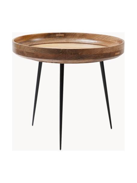 Okrúhly odkladací stolík z mangového dreva Bowl, Mangové drevo s priehľadným lakom, Ø 53 x V 46 cm