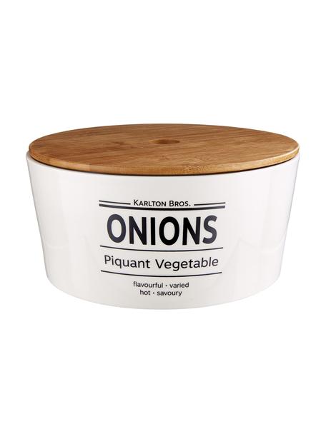 Dóza Karlton Bros. Onions, Porcelán, Bílá, černá, hnědá, Ø 22 cm, V 11 cm,  2,4 l