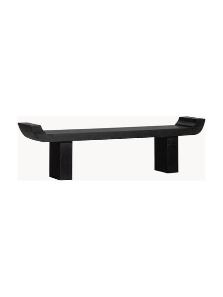 Banco de madera Lox, Tablero de fibras de densidad media (MDF), Negro, An 183 x F 53 cm