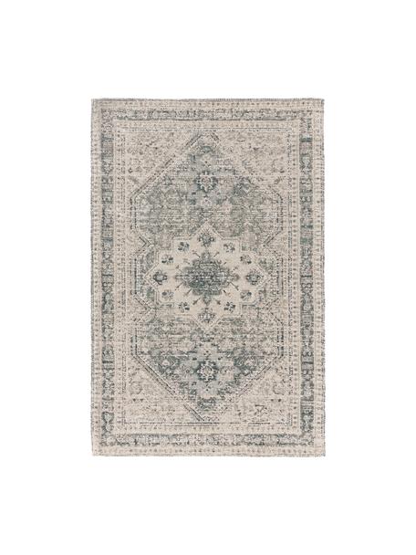 Žinylkový koberec Cora, 66 % polyester, 34 % vlna (RWS certifikace), Modrá, béžová, Š 120 cm, D 180 cm (velikost S)
