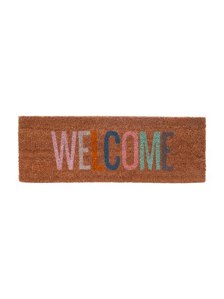 Paillasson étroit Welcome, Fibres de coco, Brun, larg. 26 x long. 77 cm