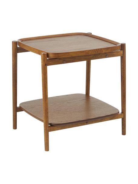 Odkládací stolek z dubového dřeva Libby, Mořený tmavý dub, Š 49 cm, V 50 cm