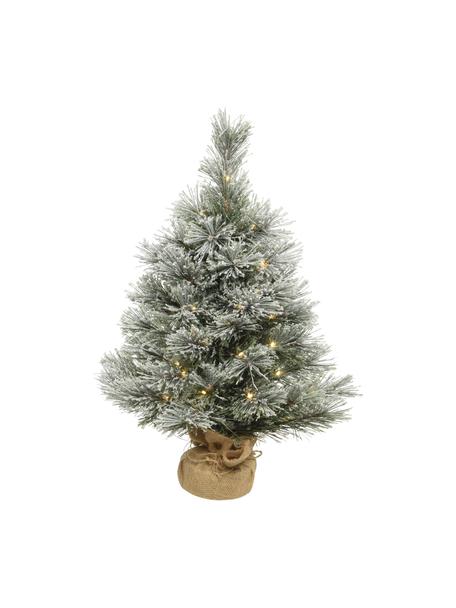 Künstlicher LED-Weihnachtsbaum Cashmere H 60 cm, beschneit, Grün, Weiss, Ø 40 x H 60 cm