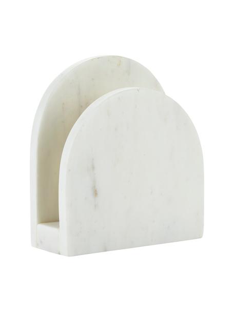 Mramorový stojan na ubrousky Charlton, Mramor, Bílá, Š 15 cm