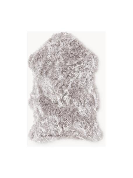 Fourrure synthétique lisse Mathilde, Gris clair, larg. 60 x long. 90 cm