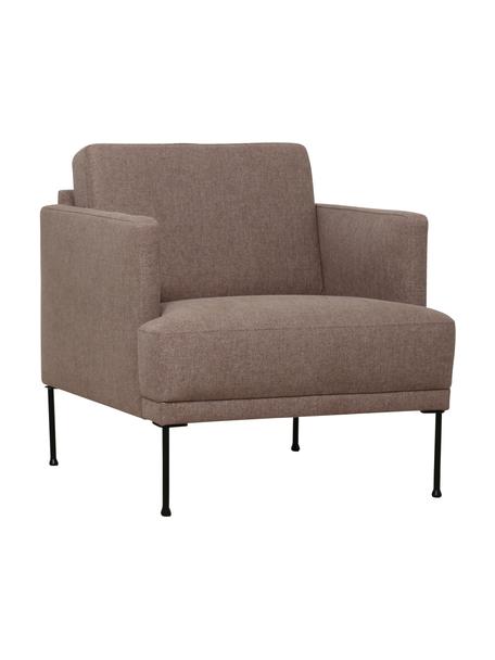 Sessel Fluente mit Metall-Beinen, Bezug: 100% Polyester Der strapa, Gestell: Massives Kiefernholz, FSC, Beine: Metall, pulverbeschichtet, Webstoff Braun, B 74 x T 85 cm