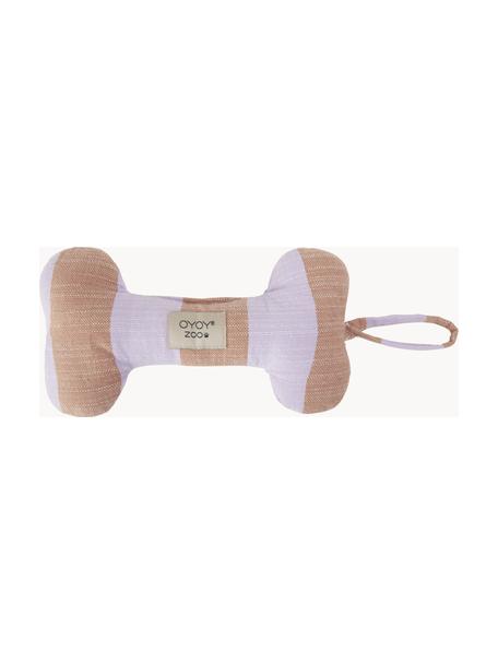 Hračka pro psa ve tvaru kosti Ashi, Š 20 cm, 100 % polyester, Levandulová, béžová, Š 20 cm, V 11 cm