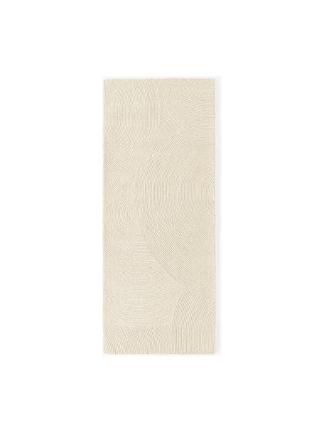 Tapis en laine tufté main Eleni, 100 % laine, certifiée RWS

Les tapis en laine peuvent perdre des fibres lors des premières semaines et des peluches peuvent se former, ce phénomène est naturel et diminue à mesure de votre usage et du temps, Blanc cassé, larg. 80 x long. 200 cm