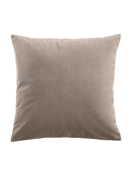 Housse de coussin 45x45 velours Rush, 2 pièces, 100 % polyester ( recyclé ), Taupe, larg. 45 x long. 45 cm