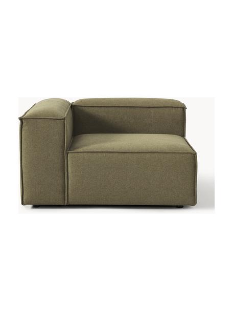 Módulo de esquina sofá Lennon, Tapizado: 100% poliéster Alta resis, Estructura: madera contrachapada de p, Patas: plástico, Tejido verde oliva, An 119 x F 119 cm, chaise longue izquierda