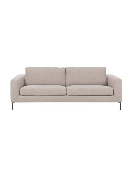 Divano 3 posti con piedini in metallo Cucita, Rivestimento: tessuto (100% poliestere), Struttura: Pino massiccio, certifica, Piedini: metallo laccato, Tessuto beige, Larg. 228 x Prof. 94 cm