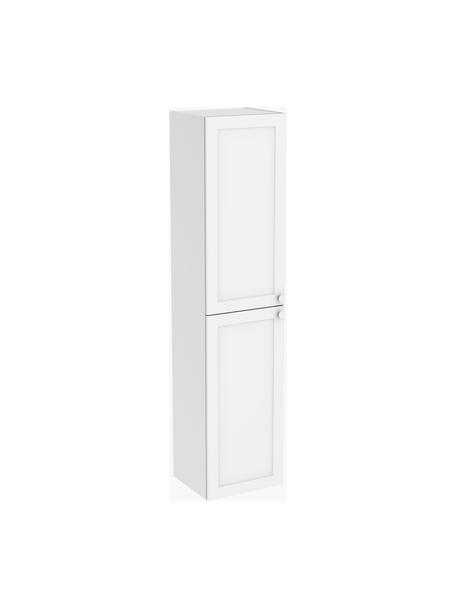 Armadietto bagno alto con finitura opaca Rafaella, Manico: alluminio rivestito, Bianco, Larg. 42 x Alt. 180 cm