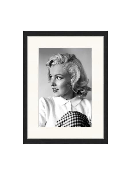 Impression numérique encadrée Marilyn Monroe, Noir, blanc, larg. 33 x haut. 43cm