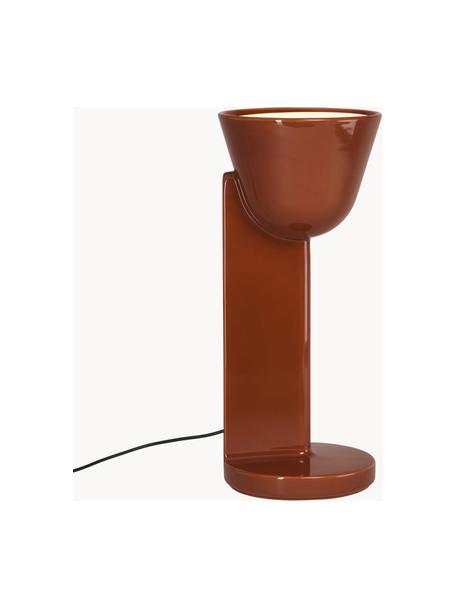 Grande lampe à poser artisanale Ceramique Up, Céramique, Rouge rouille, Ø 22 x haut. 50 cm