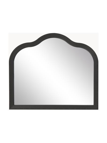 Espejo de pared barroco Muriel, Parte trasera: tablero de fibras de dens, Espejo: cristal, Negro, An 90 x Al 77 cm