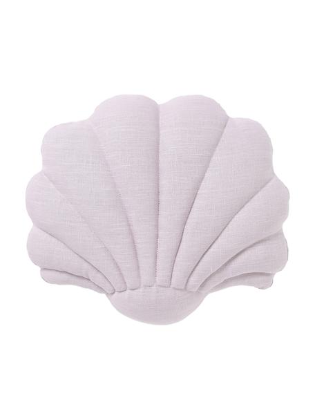 Ľanový vankúš v tvare mušle Shell, Orgovánová, Š 34 x D 38 cm