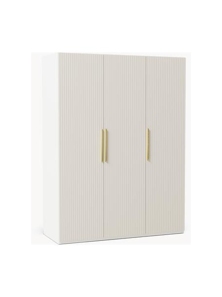 Armario modular Simone, 3 puertas (150 cm), diferentes variantes, Estructura: tablero aglomerado revest, Madera, beige claro, Interior Basic (An 150 x Al 200 cm)