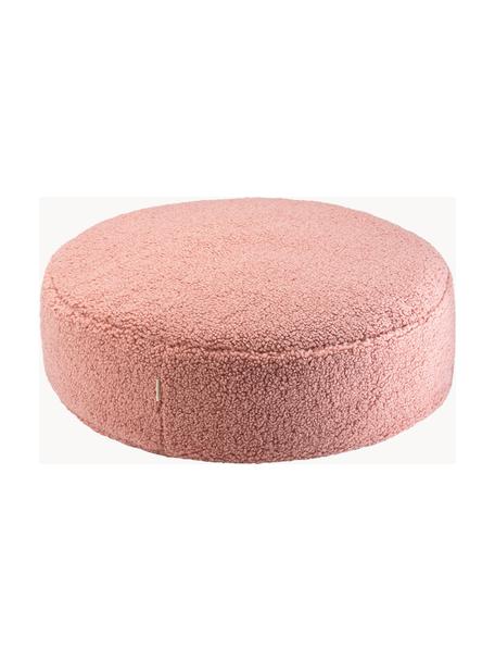 Kinder-Pouf Sugar aus Teddy, Ø 65 cm, Teddy Hellrosa, Ø 65 x H 20 cm