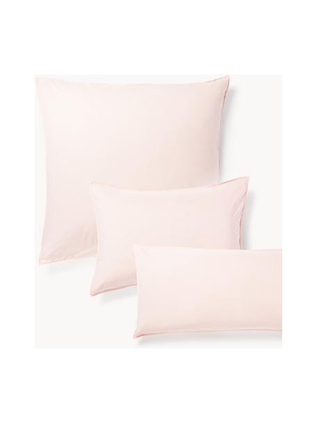 Funda de almohada de percal lavado Debbie, Rosa claro, An 50 x L 70 cm