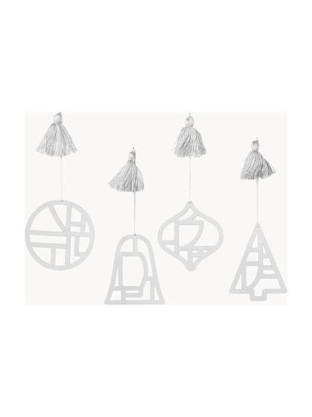 Baumanhänger Fili, 4er-Set, Weiß, B 8 cm