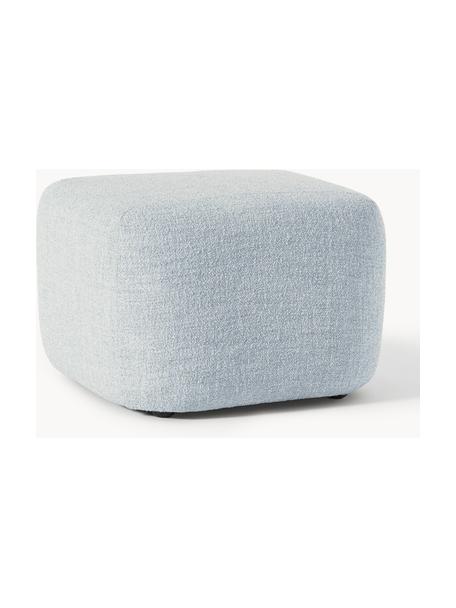 Pouf en bouclé Wolke, Bouclé bleu ciel, larg. 64 x haut. 41 cm