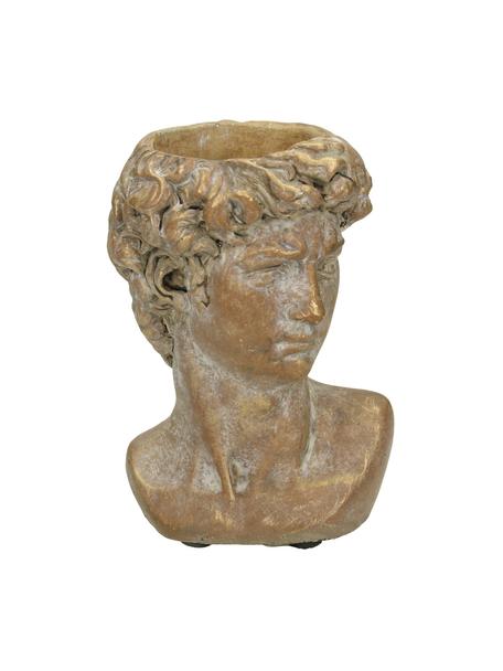 Obal na kvetináč David, Betón, Hnedá, zlatá, Š 10 x V 15 cm