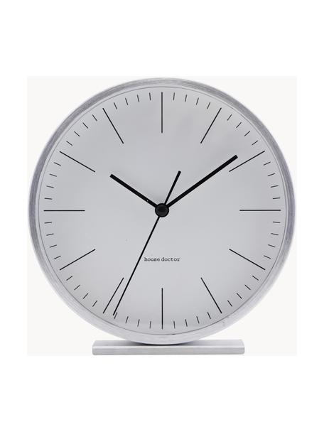 Uhr Hannah, Rahmen: Aluminium, beschichtet, G, Ziffernblatt: Kunststoff, Silberfarben, Ø 15 x H 4 cm