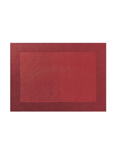 Kunststoffen placemats Trefl, 2 stuks, Kunststof (PVC), Roodtinten, B 33 x L 46 cm
