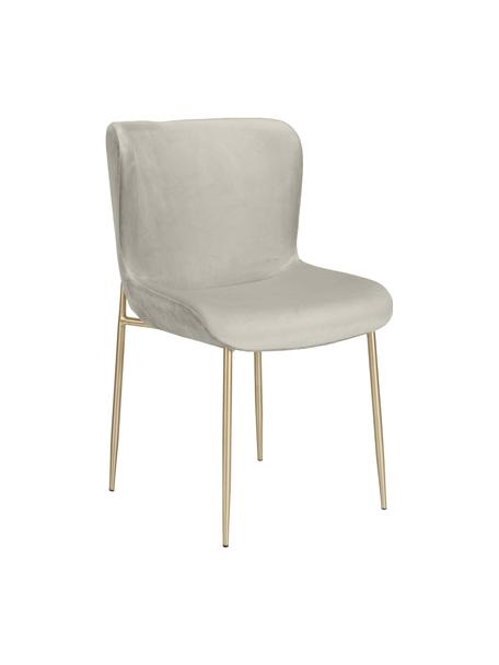 Sametová čalouněná židle Tess, Odstíny stříbrné, zlatá, Š 49 cm, V 84 cm