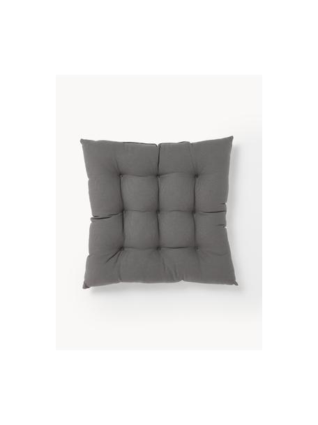 Sitzkissen Ava, 2 Stück, Bezug: 100% Baumwolle, Dunkelgrau, B 40 x L 40 cm