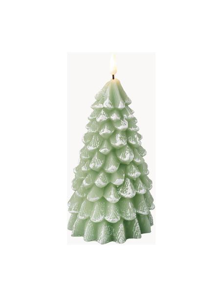 Bougie LED à piles Linda, Cire, Vert, Ø 10 x haut. 21 cm
