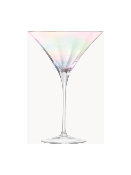 Kieliszek do martini ze szkła dmuchanego Pearl, 2 szt., Szkło, Transparentny, opalizujący, Ø 14 x W 20 cm, 300 ml