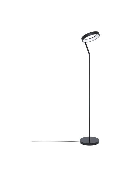 Dimbare LED leeslamp Marghera, Lampenkap: gecoat staal, Diffuser: kunststof, Zwart, 31 x 169 cm