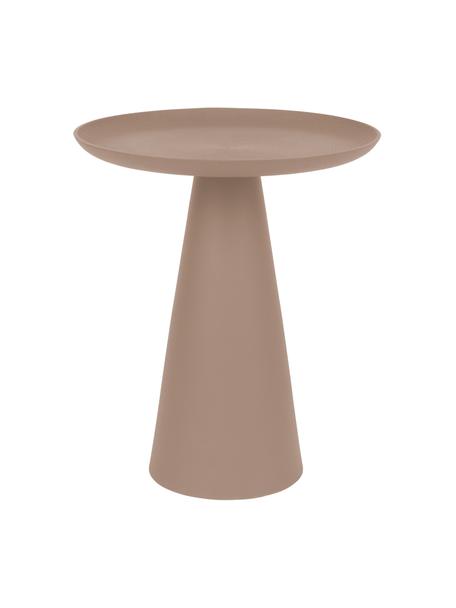 Kulatý kovový odkládací stolek Ringar, Hliník s práškovým nástřikem, Starorůžová, Ø 35 cm, V 42 cm