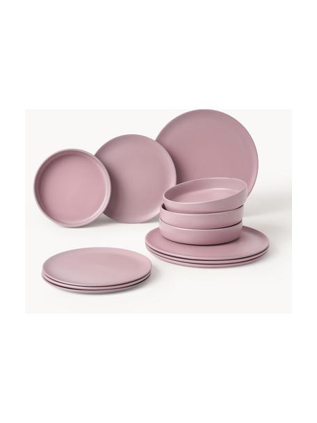 Geschirr-Set Celine, 12er-Set, Steingut, Altrosa, 4 Personen (12-tlg.)
