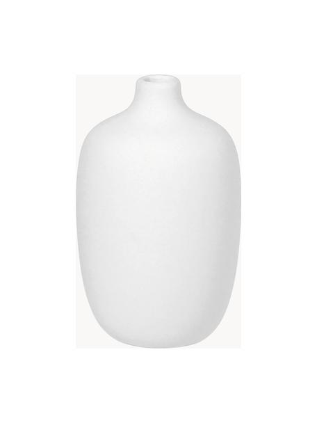 Design-Vase Ceola, H 13 cm, Keramik, Weiß, Ø 8 x H 13 cm