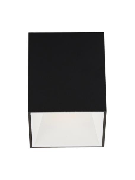 LED plafondspot Marty, Lampenkap: gepoedercoat metaal, Zwart, wit, B 10 x H 12 cm