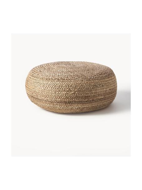 Ręcznie wykonany puf z juty Bono, Tapicerka: juta, Beżowy, Ø 58 x W 21 cm