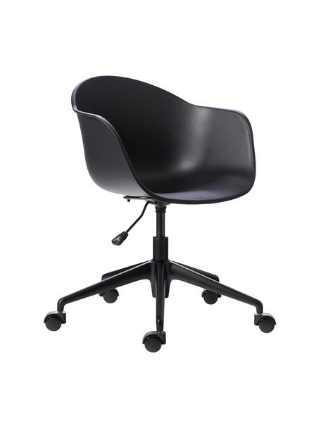 Krzesło biurowe Claire, Stelaż: metal malowany proszkowo, Czarny, S 66 x G 60 cm