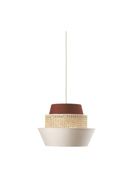 Suspension en cannage Klea, Beige clair, brun, Ø 41 x haut. 30 cm