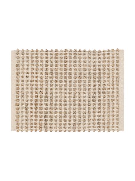 Set de table rectangulaire beige Rustic, 4 pièces, 52 % jute, 48 % coton, Beige, larg. 33 x long. 48 cm