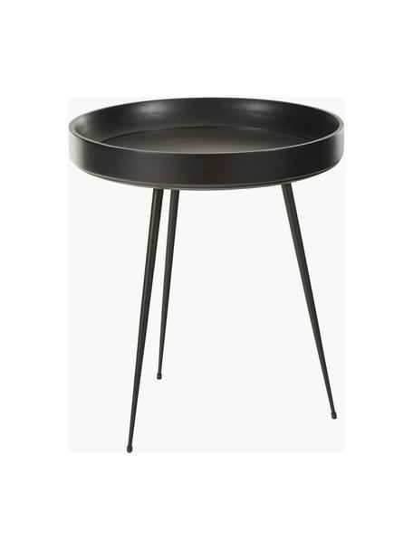 Mesa auxiliar Bol Table, Tablero: madera de mango, teñida y, Patas: acero, pintura en polvo, Negro, Ø 46 x Al 52 cm