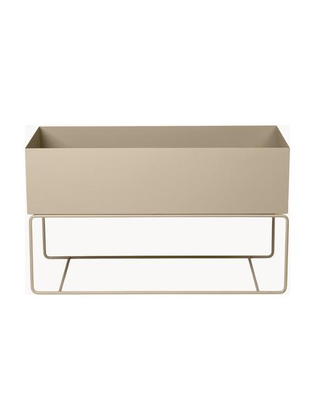 Portavaso Plant Box, Acciaio verniciato a polvere, Beige chiaro, Larg. 77 x Alt. 45 cm