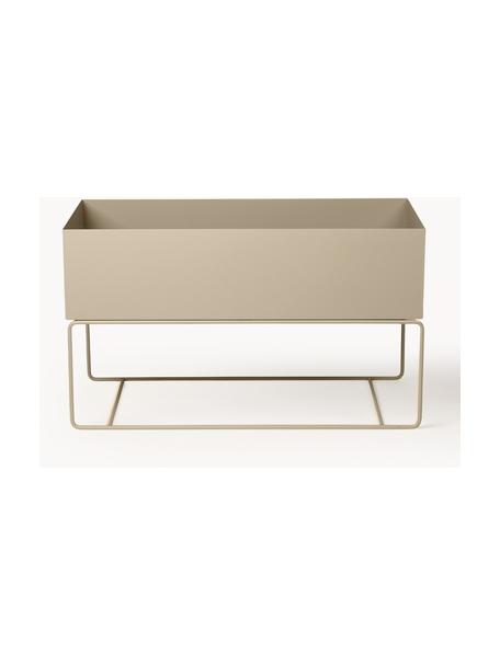 Übertopf Plant Box, Stahl, pulverbeschichtet, Hellbeige, B 77 x H 45 cm